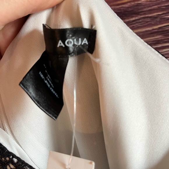 NWT Aqua White with Black Lace Dress. Size Medium. - Picture 6 of 10